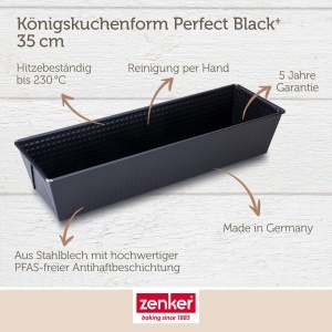 Tava de copt Zenker Konigskuchenform Perfect Black 35 cm, otel, antiaderenta - Img 3