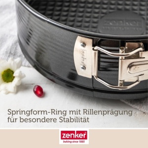 Tava de copt Zenker Perfect Black 26 cm, cu 2 funduri, antiaderenta, Made in Germany - Img 6
