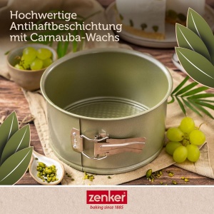 Tava de copt Zenker Springform 18 cm, antiaderenta, verde, inalta - Img 7