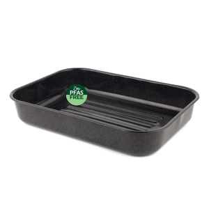 Tava de cuptor Russell Hobbs CW11431 Romano 42cm, emailiata, neagra, rezistenta la 230C