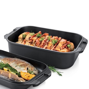 Tava de cuptor Tescoma GrandCHEF 40x26 cm, PFOA si PFAS-free, cu capac - Img 3