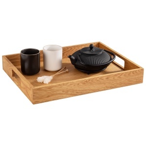 Tava de servire APS 761 din lemn de stejar, 45 x 35 cm, cu 2 manere - Img 3