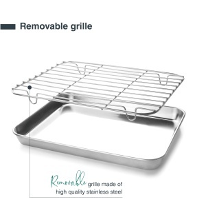Tava din inox cu grilaj Lacor 15567, 40.5x30.5 cm, rezistenta la temperaturi extreme - Img 4