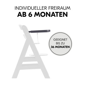 Tava din lemn Hauck Alpha Wooden Tray pentru scaunele Alpha si Beta Dark Grey - Img 3