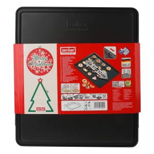 Tava extensibila Zenker Sparkling Christmas antiaderenta negru 37-52x33x15 cm - Img 2