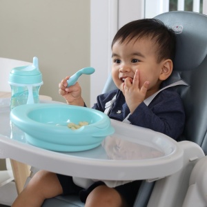 Tava pentru copii Chicco Pappa Calda, design ergonomic, 0 BPA, roz - Img 2
