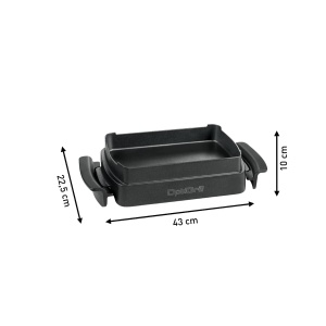Tava pentru copt Tefal OptiGrill XA725870, antiaderenta, 28.5 cm, neagra - Img 3