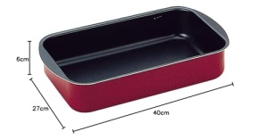 Tava pentru cuptor IBILI Rustidera Venus 40x27x6 cm Inox NegruRosu - Img 2