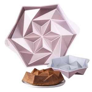 Tava pentru Gugelhupf Dr. Oetker Origami, 2000ml, Rose-Gold, Antiaderenta