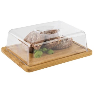 Tavita din bambus APS 820 cu capac, 24 x 18,5 cm, inaltime 8 cm - Img 2