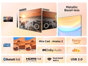 TCL 40SF540 - Smart TV FHD de 40 inch - HDR & HLG - Dolby Audio - DTS Virtual X /DTS HD Metal Borderless Dual Band Wifi 5 - cu sistem Fire OS 7 - Img 3