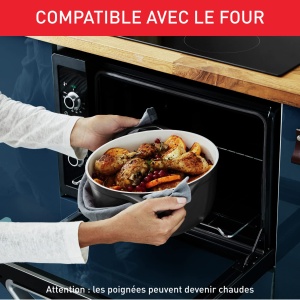 Tefal Air E2554604 Oala din aluminiu turnat 24 cm antiaderenta cu capac gri - Img 5