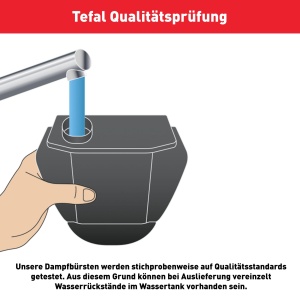 Tefal DT6130 Access Steam First Perie cu abur | Design usor | Timp de incalzire de 15 secunde | 1300 wati | Debit continuu de abur: 20 g/min. | Distrugerea germenilor | 70 ML |18,4 x 10,6 x 30 cm | Alb/Albastru - Img 6