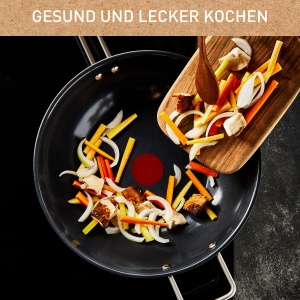 Tefal Nordica Wok din Otel Inoxidabil 28 cm Antiaderent Indicator de Temperatura - Img 6