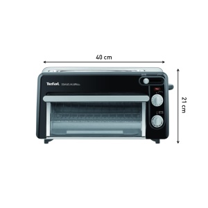 Tefal Retro Toast n Grill TL6008 Toaster si Mini-Cuptor 2-in-1 1300W NegruAlu Mat - Img 7