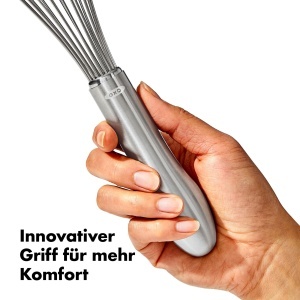 Tel pentru batut oua OXO, 27,9 cm, din otel inoxidabil, maner ergonomic - Img 3