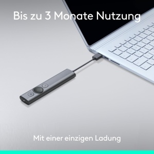 Telecomanda prezentari Logitech Spotlight Bluetooth si USB 30m Gri - Img 8