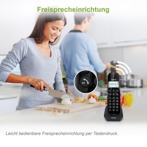 Telefon fara fir VTech CS1401 2 receptoare functie blocare apeluri ECO Mod negru - Img 9