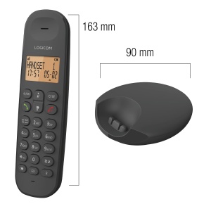 Telefon fix fara fir Logicom Iloa 100, 300 m raza, 7h convorbire, negru - Img 6