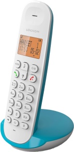 Telefon fix fara fir Logicom ILOA 150, display 4 linii, freisprech, turcoaz