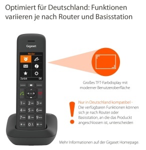 Telefon fix Gigaset C575 Negru Ecran mare TFT 200 contacte - Img 2