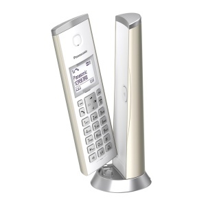 Telefon fix Panasonic KX-TGK220GN cu design elegant, cu raspuns automat si display iluminat