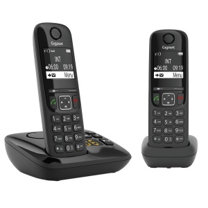 Telefon Gigaset AS690A Duo Negru Display Contrast Anrufbeantworter