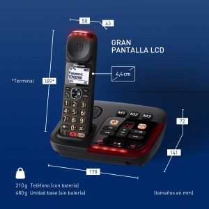 Telefon Panasonic KX-TGM420 Digital cu Anrufbeantworter Volum Reglabil 40 dB Compatibil cu Aparatele Auditive - Img 6