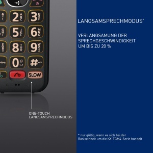 Telefon Panasonic KX-TGMA45 Mobil Suplimentar cu Amplificare Sunet si Slow-Talk Negru Metalic - Img 4
