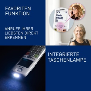 Telefon Panasonic KX-TGU410EXW fara fir display LCD compatibil cu aparate auditive - Img 5
