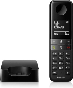 Telefon wireless Philips D4701B 16 ore autonomie MySound 50 m interior300 m exterior