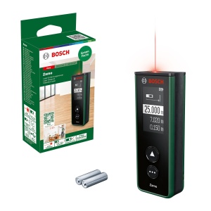 Telemetru laser Zamo de generatia a 4-a Bosch (masurare simpla si precisa pana la 25 m, baterii reincarcabile prin USB-C, cu interfata adaptor, intr-o cutie) - Img 1