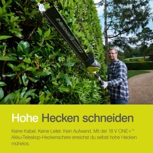 Teleskop Heckenschere RYOBI 18V ONE, 45 cm, 135 cap de taiere - Img 4