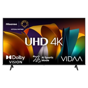 Televizor Hisense 43E6NT de 108 cm (43"), Smart TV 4K UHD, Color de precizie, HDR, Dolby Vision, 60 Hz, Tuner triplu DVB-C/S/S2/T/T2, WiFi, HDMI 2.1, Bluetooth, Alexa incorporat, Negru, [2024]