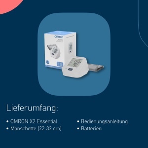 Tensiometru digital OMRON X2 Essential detectie puls neregulat manseta 22-32 cm - Img 6
