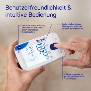 Tensiometru pentru brat, pentru aritmii cardiace, control potrivire manseta, indicator de repaus, cu software - Img 7