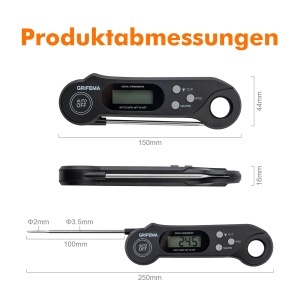 Termometru de carne GRIFEMA GA2801, precizie 1C, masurare 3 secunde, negru - Img 8