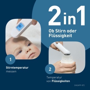 Termometru digital OMRON Gentle Temp 730 contactless pentru frunte cu senzor de distanta si memorie - Img 5
