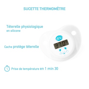 Termometru Digital pentru Bebei dBb Remond cu Varf Moale si Termometru Suzeta, Alb si Albastru - Img 6