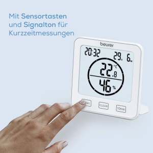Termometru-Higrometru Beurer HM 22, Masurare Temperatura si Umiditate, Timer, Alb - Img 4