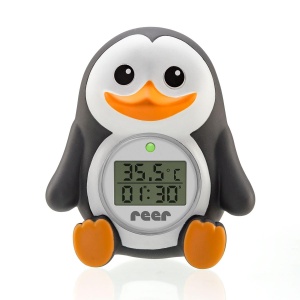 Termometru pentru bebelusi Reer pentru cada cu motiv dragut al lumii subacvatice, termometru de baie pentru copii - Penguin