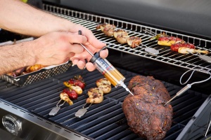 Termometru pentru carne Rosle, cu magnet, interval -20C - 250C, argintiunegru - Img 4