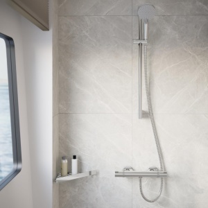 Termostat de dus hansgrohe Ecostat Comfort, crom, cu SafetyStop, pentru 1 consumator - Img 2