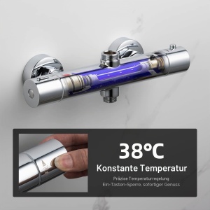 Termostat pentru dus GRIFEMA G17005 Berlin, crom, cu protectie impotriva arsurilor - Img 4
