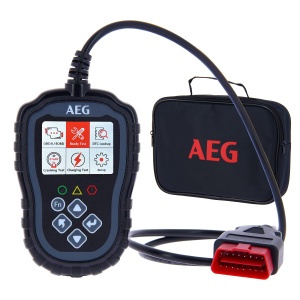 Tester auto AEG Evol 2 OBD2 citire si stergere coduri eroare analiza date vehicul test baterie