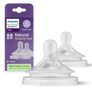 Tetina Philips AVENT Natural Response SCY96502, 2x Tetine, Flux 5, BPA-free