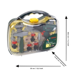 Theo Klein 8584 Bosch Carcasa surubelnita cu acumulator I Set de atelier cu surubelnita cu acumulator Bosch, o multime de accesorii si unelte I Jucarii pentru copii de la 3 ani - Img 3