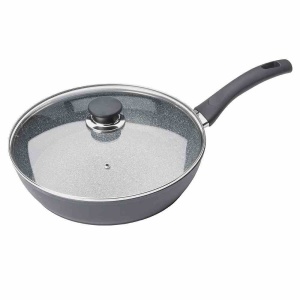 Tigaie antiaderenta BALLARINI Bari 28 cm, cu capac, granitium, aluminiu