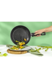 Tigaie antiaderenta Ballarini Vipiteno, aluminiu, 24 cm, negru cu puncte albe - Img 5
