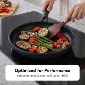 Tigaie antiaderenta Kitchenaid Classic 28 cm - Aluminiu, Ergonomica, Inductie - Img 9